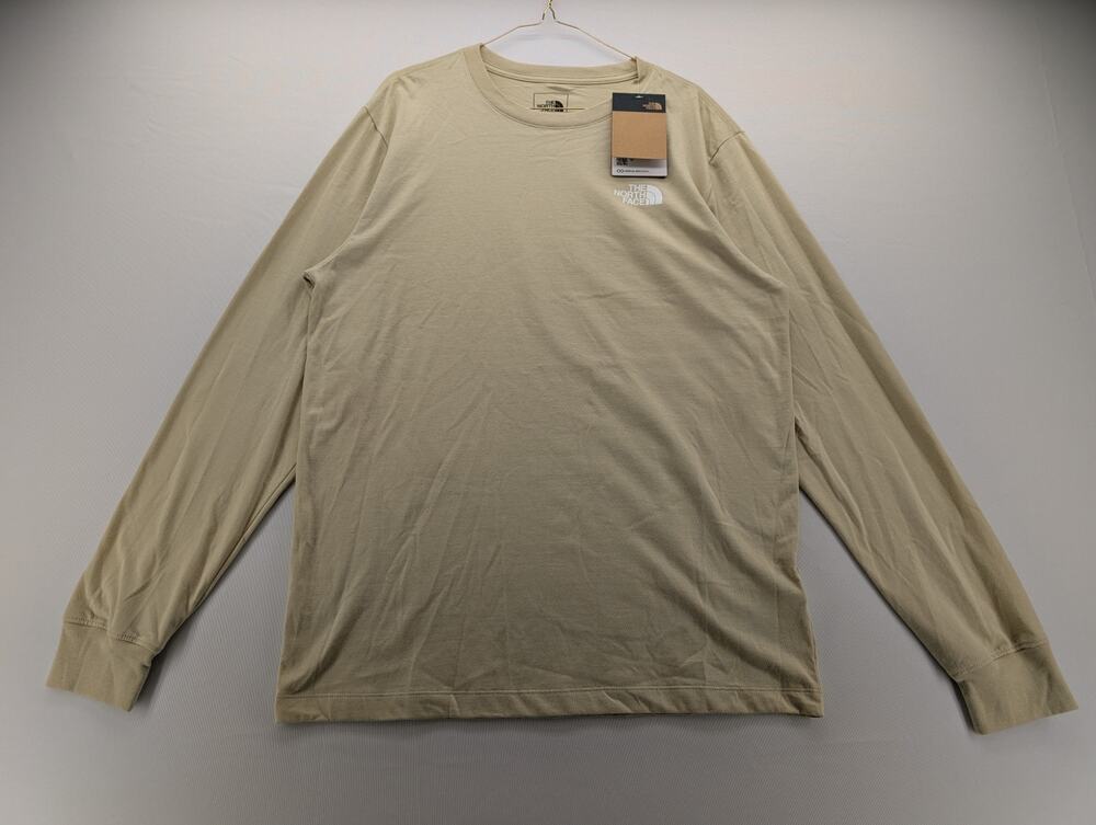 NWT The North Face Men's Long-Sleeve Box NSE T-Shirt in Gravel size Medium
